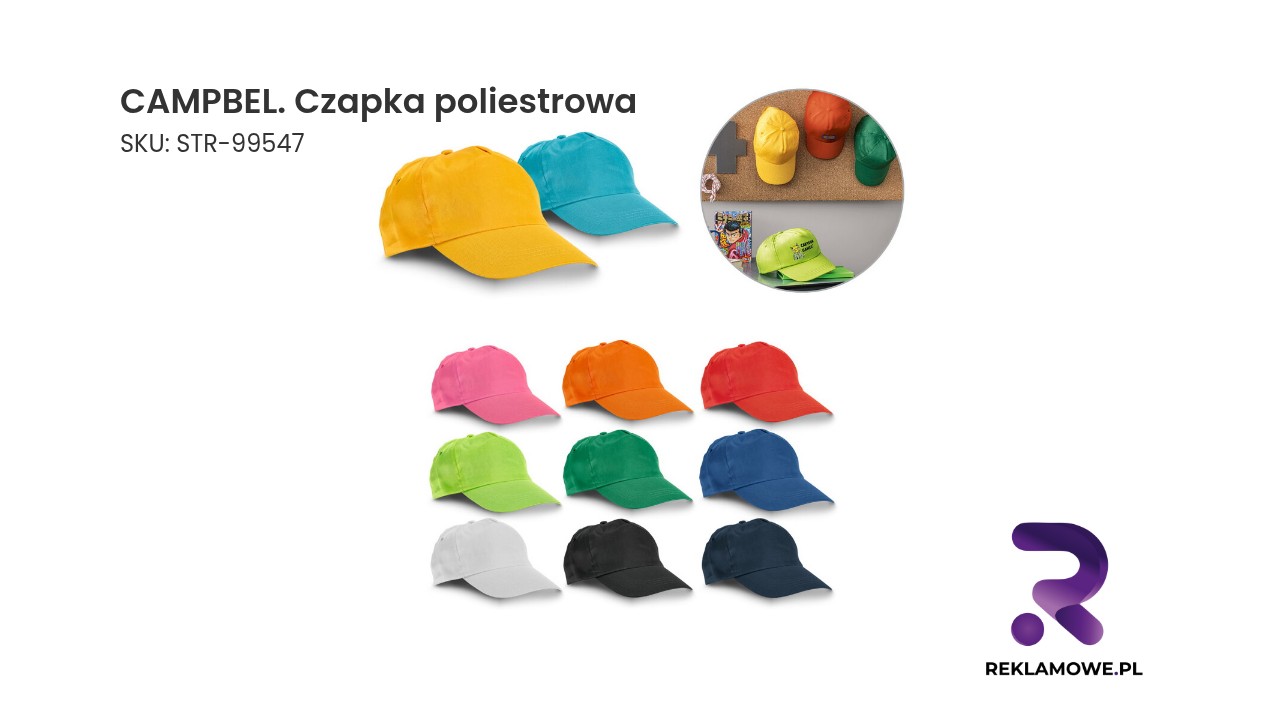 CAMPBEL. Czapka poliestrowa Czapka poliestrowa marki CAMPBEL