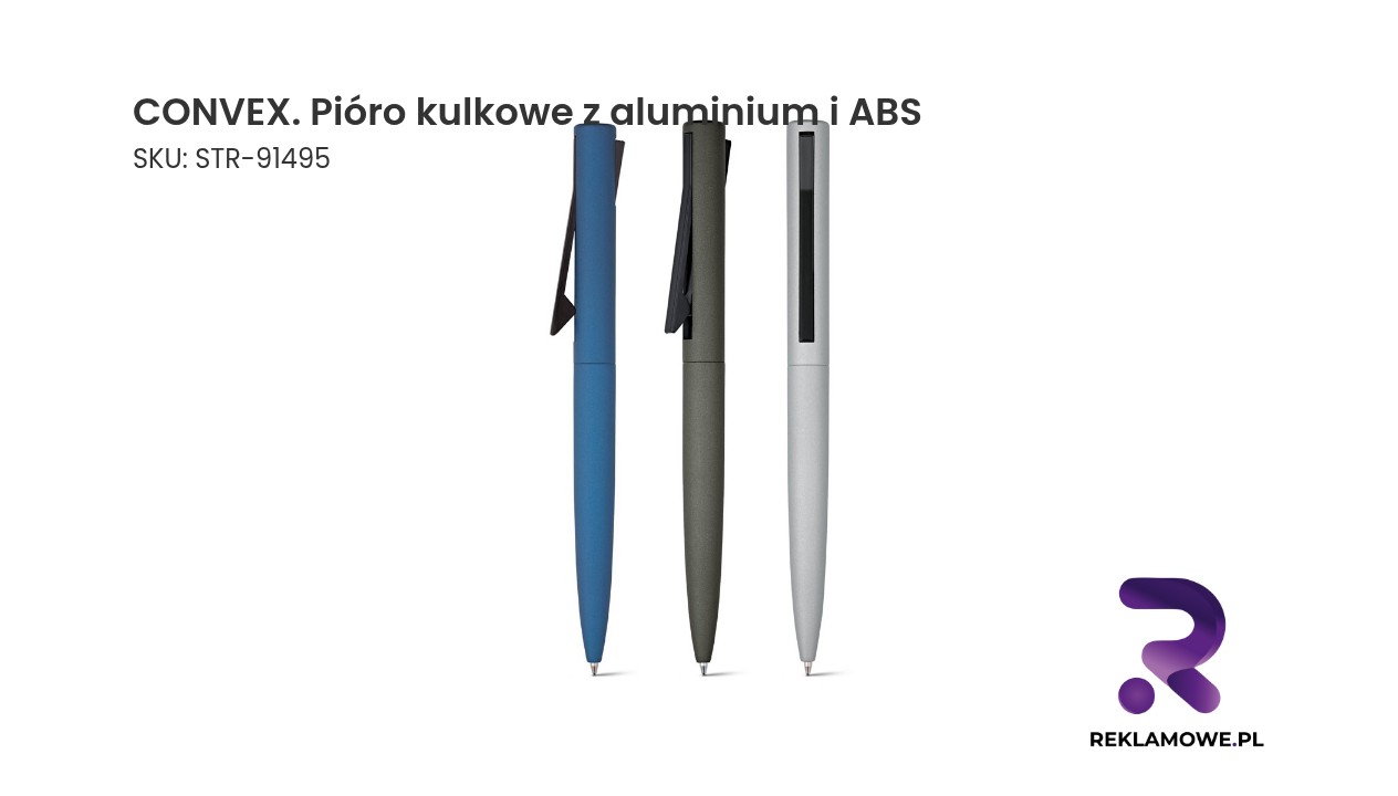 CONVEX. Pióro kulkowe z aluminium i ABS z klipsem Pióro kulkowe Convex wykonane z aluminium i ABS
