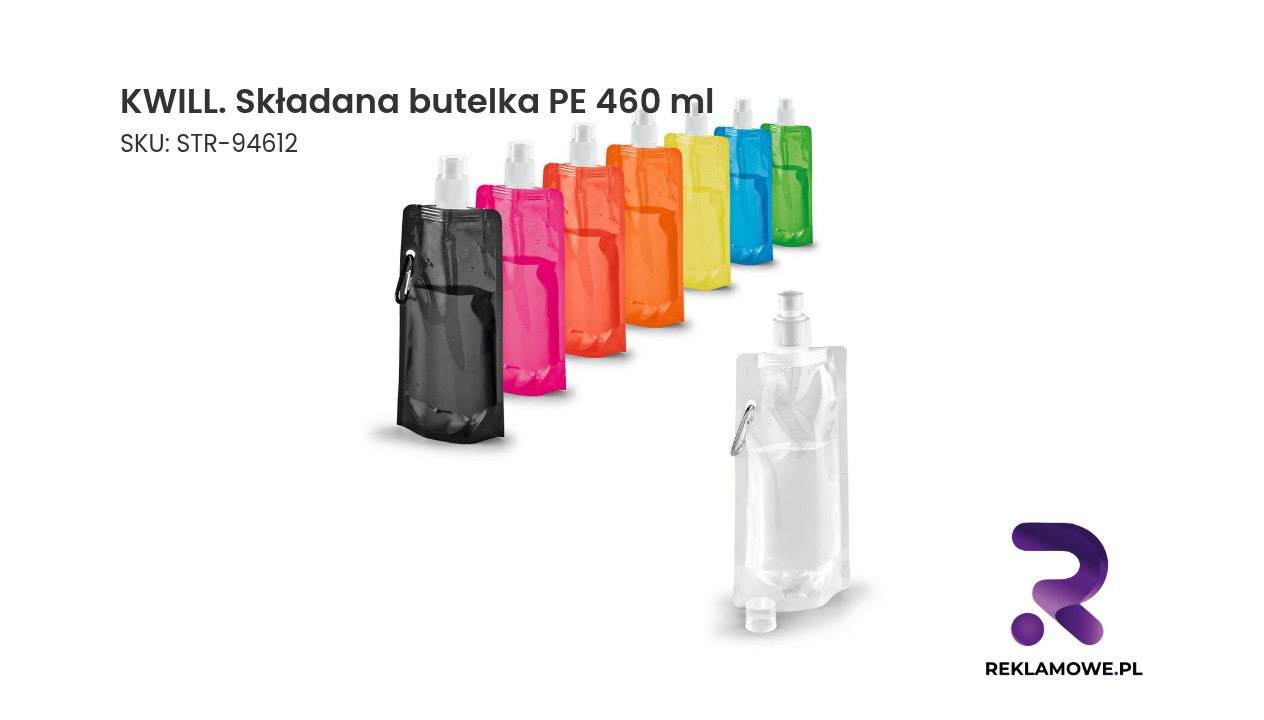 KWILL składana butelka PE 460 ml – lekka i praktyczna butelka turystyczna