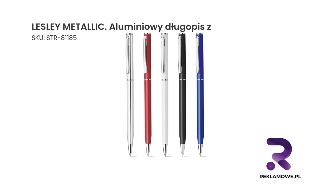 LESLEY METALLIC aluminiowy długopis z metalicznym wykończeniem