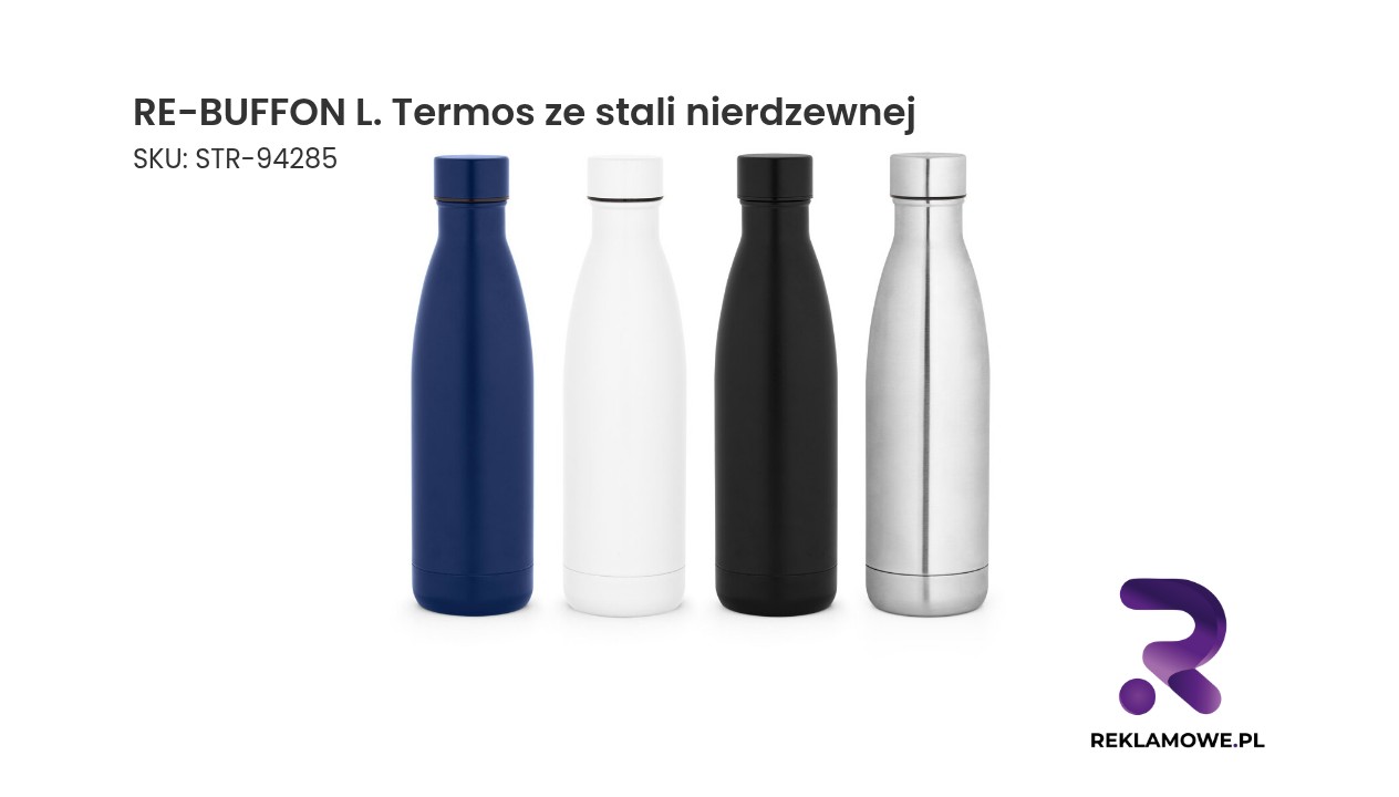 RE-BUFFON L. Termos ze stali nierdzewnej pochodzącej w 90% z recyklingu o pojemności 810 ml RE-BUFFON L. termos ze stali nierdzewnej